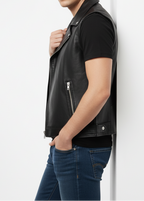 Classic Biker Leather Vest