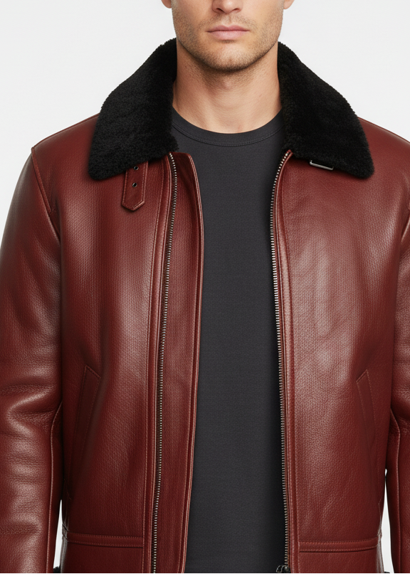 Maroon Skyfall Leather Jacket